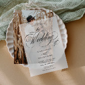 Klassische Kalligrafie Elegante Hochzeit mit schwa Pergament Einladungen