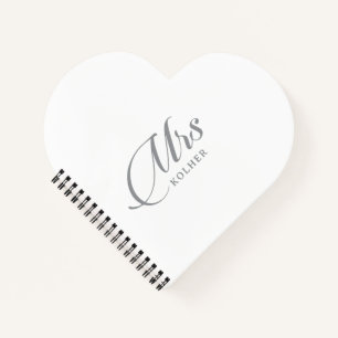Klassische Kalligrafie-Hochzeit Chic Notizblock