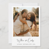 Klassische Kalligrafie-Hochzeit Einladung (Vorderseite)