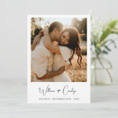 Klassische Kalligrafie-Hochzeit Einladung (Stehend Vorderseite)