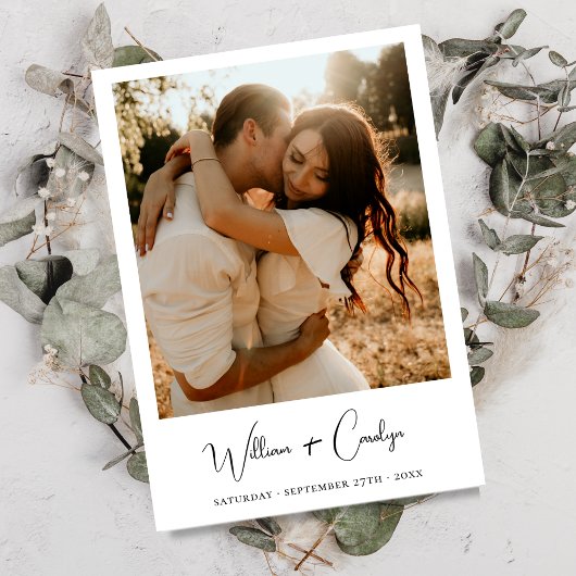 Klassische Kalligrafie-Hochzeit Einladung