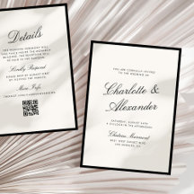 Klassische Kalligrafie Old Money Hochzeit