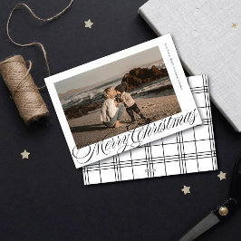 Klassische Kalligrafie Script Frohe Weihnachtszeit Feiertagskarte