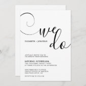 Klassische Kalligrafie-Skripte, die wir auf Hochze Einladung (Vorne/Hinten)