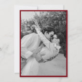 Klassische Kalligrafie Tiefrot Altes Geld Hochzeit Einladung (Rückseite)