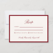 Klassische Kalligraphie Deep Red Old Money UAwg Einladung (Vorderseite)