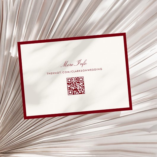 Klassische Kalligraphie Deep Red Old Money UAwg Einladung