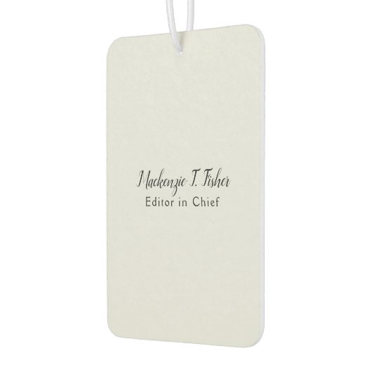 Klassische Kalligraphie Elegant Schlicht Einfach G Autolufterfrischer (Links)