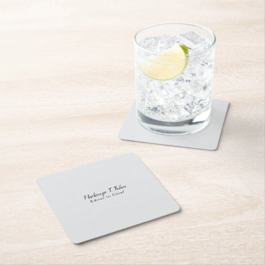 Klassische Kalligraphie Elegant Schlicht Einfach G Rechteckiger Pappuntersetzer (Vor Ort)