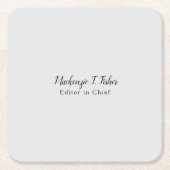 Klassische Kalligraphie Elegant Schlicht Einfach G Rechteckiger Pappuntersetzer (Vorderseite)