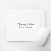 Klassische Kalligraphie Elegant Schlicht Simple Wh Mousepad (Mit Mouse)
