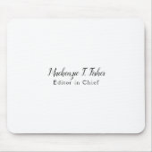 Klassische Kalligraphie Elegant Schlicht Simple Wh Mousepad (Vorne)