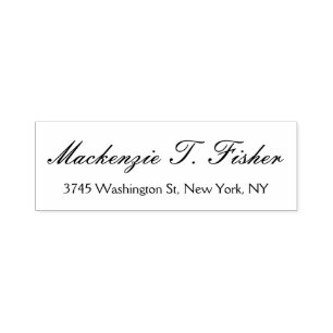 Klassische Kalligraphie Elegant Schlicht Simple Wh Permastempel