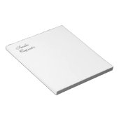 Klassische Kalligraphie Minimalistisch Beruflich Notizblock (angewinkelt)