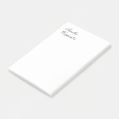 Klassische Kalligraphie Minimalistisch Beruflich Post-it Klebezettel (angewinkelt)