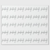 Klassische Kalligraphie-Monogramm beruflich Geschenkpapier (Flach)