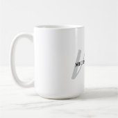 Klassische Kalligraphie-Monogramm beruflich Kaffeetasse (Links)