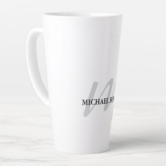 Klassische Kalligraphie-Monogramm beruflich Milchtasse (Linke Ecke)