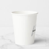 Klassische Kalligraphie-Monogramm beruflich Pappbecher (Rechts)