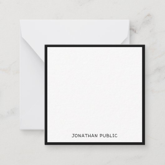 Klassische kalligraphische Klassische schwarze Gre Mitteilungskarte (Vorderseite)