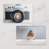 Klassische Kamera mit Foto, Fotograf Visitenkarte (Vorne/Hinten)