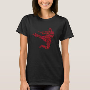 Klassische Karate-Kampfkunst-Wortwolke T-Shirt