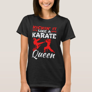 Klassische Karate-Königin Leopard Kampfsport Karat T-Shirt