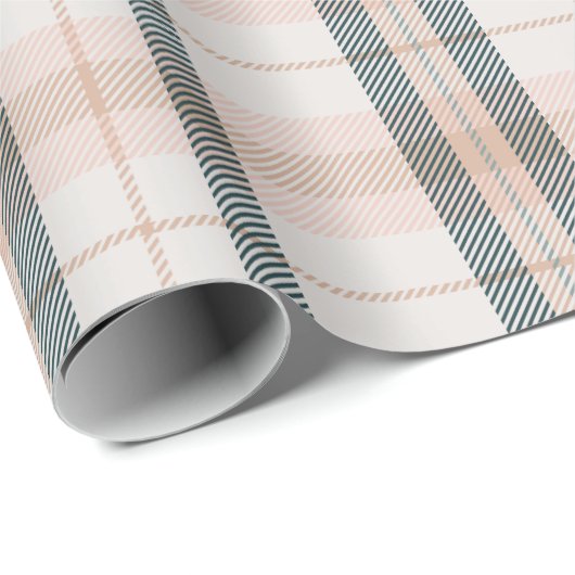 Klassische Karierte Kollektionsblüte Geschenkpapier (Rolleneckpunkt)