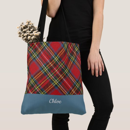 Klassische Karierte Mit Monogramm Tote Bag Tasche (Von Nahem)