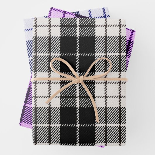 Klassische Karierte Musterscheiben Geschenkpapier Set (Beispiel)