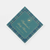 Klassische Karierte Polo Green Reitschiff Babydusc Serviette (Ecke)