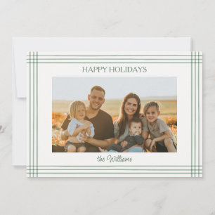 Klassische karierte Rahmen-Minimalist-Holiday-Post Feiertagskarte