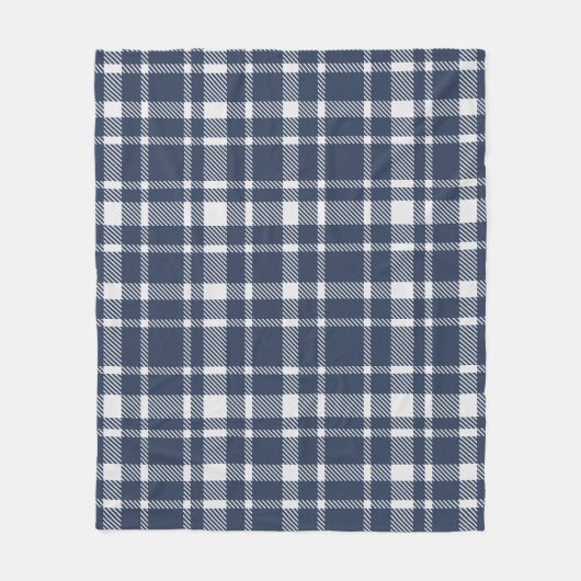 Klassische Karierte Tartan-Muster-Dunkle Marine &  Fleecedecke (Vorderseite)
