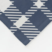 Klassische Karierte Tartan-Muster-Dunkle Marine &  Fleecedecke (Ecke)