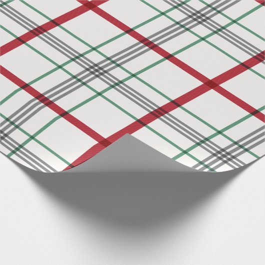 Klassische karierte Urlaubspackung Geschenkpapier (Ecke)