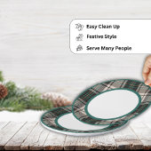 Klassische Karierte Weihnachtsfeiertage - Entsorgu Pappteller