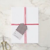Klassische Karierte Weihnachtsfeiertage-Geschenkma Geschenkanhänger (Mit Garn)