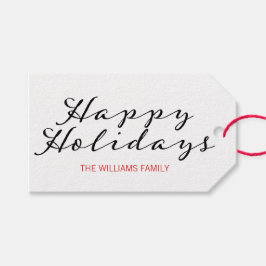 Klassische Karierte Weihnachtsfeiertage-Geschenkma Geschenkanhänger