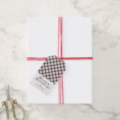 Klassische Karierte Weihnachtsfeiertage-Geschenkma Geschenkanhänger (Mit Garn)