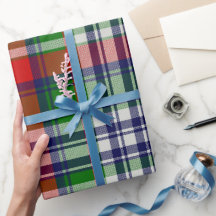 Klassische karierte Weihnachtsgeschenkverpackung –