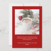 Klassische Karierte Weihnachtskarte Feiertagskarte (Rückseite)