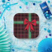 Klassische Karierte Weihnachtspapier-Teller Pappteller (Party)