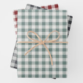 Klassische Karierte Wrapping Paper Sheets Geschenkpapier Set (Beispiel)