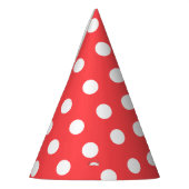 Klassische Karneval Rote große weiße Punkte Geburt Partyhütchen (Links)