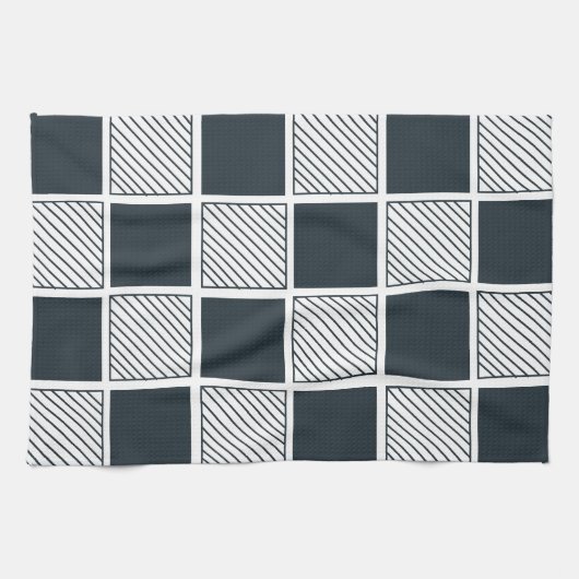 Klassische Karos an der Tafel Geschirrtuch (Horizontal)