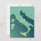 Klassische Karte Italiens (Rückseite)