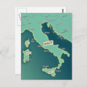 Klassische Karte Italiens (Vorne/Hinten)