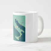 Klassische Karte Italiens Jumbo-Tasse (Vorderseite Rechts)