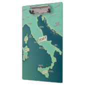 Klassische Karte Italiens Klemmbrett (Links)