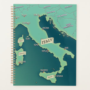 Klassische Karte Italiens Planer